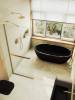 Душевая перегородка MaybahGlass MGD-731-3у 79x195, стекло сатин 8 мм, профиль золото фото 3