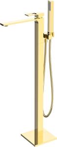 Смеситель для ванны с душем BelBagno Luce FMT ORO напольный, С ВНУТРЕННЕЙ ЧАСТЬЮ