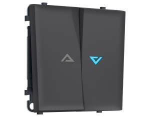 Комплект механизма 2-клавишного выключателя Ambrella Volt Sigma MS904460 графит мягкое касание