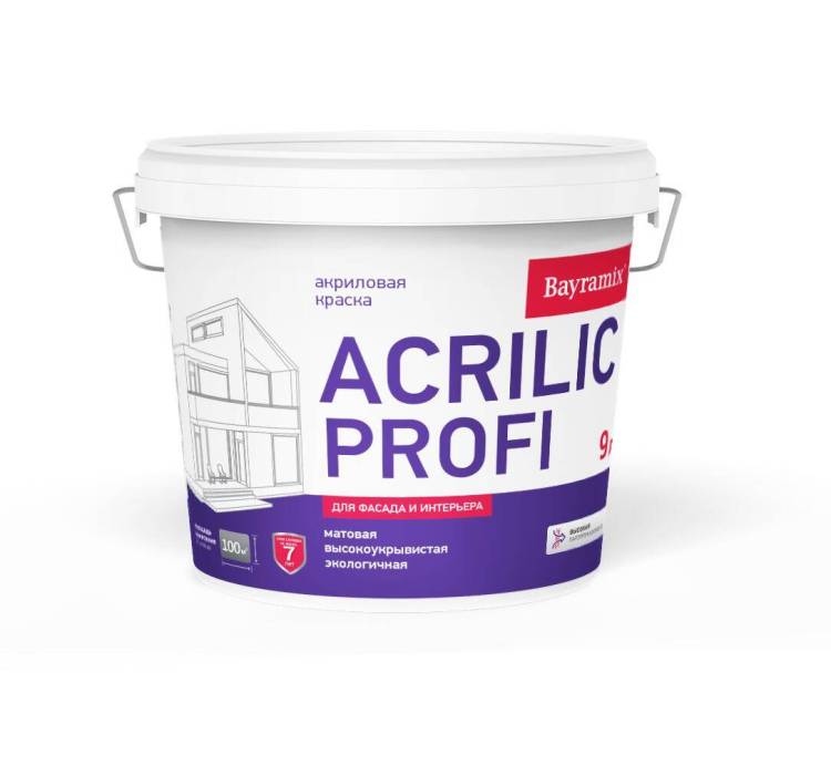 Краска Bayramix Akrylik Profi база С 9 л