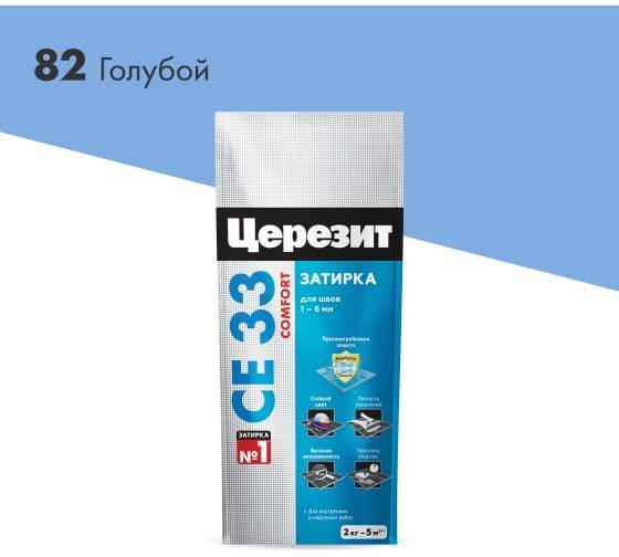 Затирка Ceresit CE 33 Comfort 82 Голубой фольга 2 кг