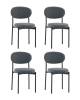 Набор из 4 стульев Stool Group Бриф DD AV 477-F83-K477NEW-9005-K X4 темно-серый, букле