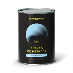 Краска 3 в 1 по металлу и ржавчине Certa матовая серая RAL 7040 4 кг