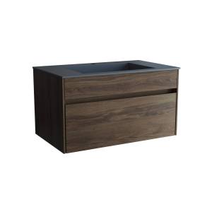 Тумба с раковиной Vincea Chiara 800 1 выкатной ящик, C.Oak, раковина серая