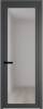 Межкомнатная дверь Profil Doors 1 AGP цвет профиля Серая ночь, стекло безопасное 6 мм матовое 600x2000