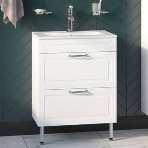 Тумба с раковиной IDDIS Oxford 60, напольная, белая