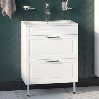 Тумба с раковиной IDDIS Oxford 60, напольная, белая