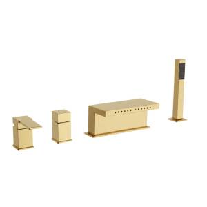 Смеситель Remer Qubika Q06BG брашированное золото