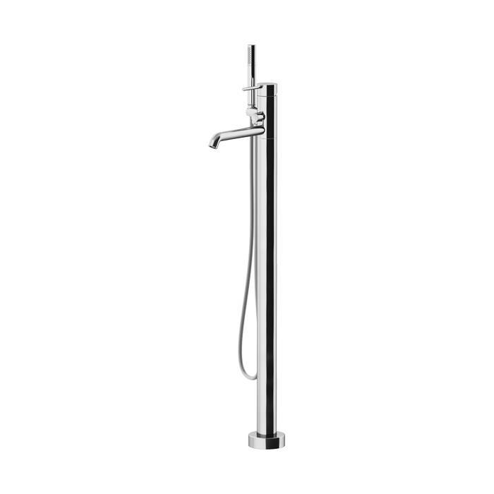 Смеситель для ванны Gattoni Circle two 9108/91C0 напольный, с встроенной частью, Хром