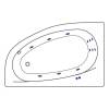 Акриловая ванна Excellent Kameleon 170x110 (левая) "LINE" (бронза) фото 2