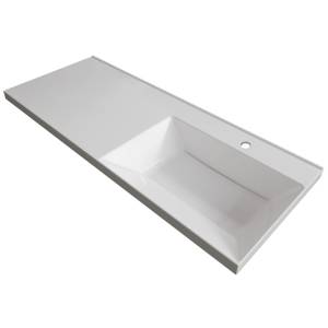 Раковина Uperwood Modern RModern120Rw над стиральной машиной, правая, белая глянцевая, 120x48