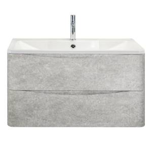 Тумба с раковиной BelBagno Albano 80 подвесная, cemento verona grigio