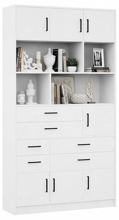 Стеллаж комбинированный МФ Мастер Либерти-61-128 Либерти-61-БТ-128 белый