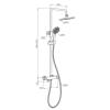Душевая стойка Dorff Futura D0710500 с ТМС смесителем, хром фото 10