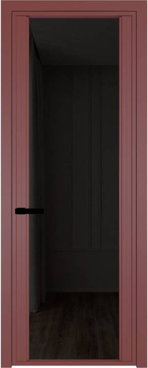 Межкомнатная дверь Profil Doors 2 AGP цвет профиля Красный антрацит, стекло безопасное 6 мм черное тонированное 700x2000