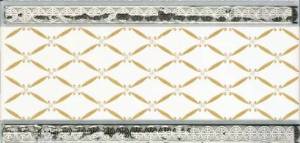 Бордюр Ape Ceramica Noblesse S001228 Cenefa Delis Blanco Silver 20x10