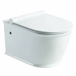 Унитаз подвесной SantiLine SL-5009 безободковый, с крышкой-сиденьем микролифт