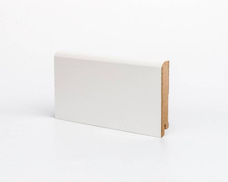 Плинтус напольный Deartio White W02 - 80 белый 2050x80x16