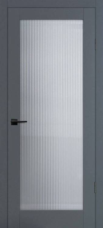 Межкомнатная дверь Profilo Porte PSC-55 полотно Графит, стекло Moru Optiwhite 800x2000