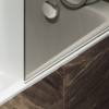 Шторка на ванну MaybahGlass MGV-772-5 50x140, поворотная, стекло бронза матовая 6 мм, профиль хром матовый, с полотенцедержателем фото 5
