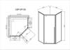 Душевой уголок Vincea Penta VSP-3P100CLGM профиль вороненая сталь, стекло прозрачное, 100x100x195 фото 6