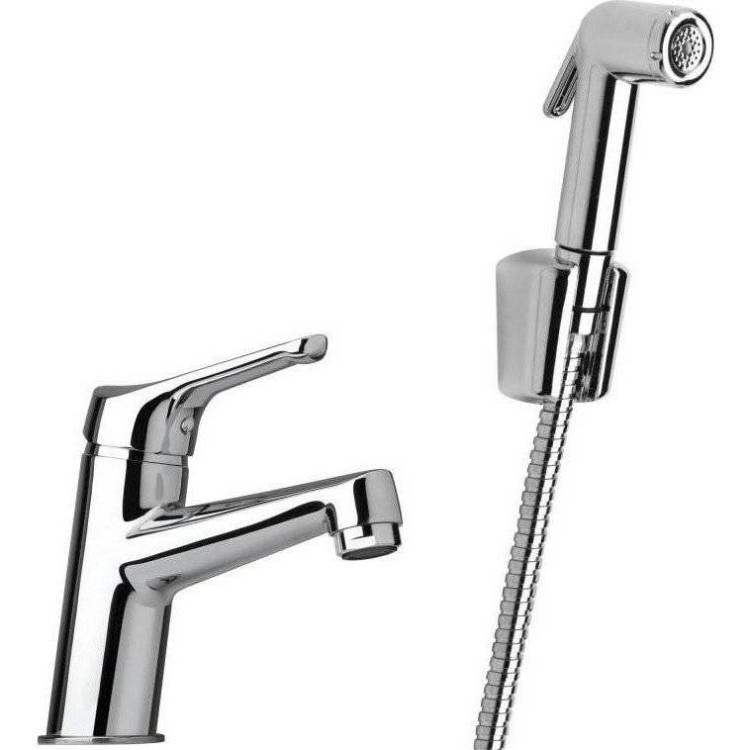 Смеситель для раковины Paini Bios 05CR205/574 с гигиеническим душем