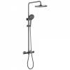Душевая стойка Abber Thermostat AF8516NGL с термостатом и изливом, никель