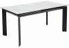 Стол Woodville Cremona 416425 KL-99 белый мрамор матовый/итальянская керамика/черный 180(240)x95x76