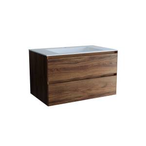 Тумба с раковиной Vincea Luka 800 2 выкатных ящика, C.Oak, раковина белая
