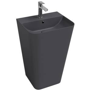 Раковина Isvea Sott'Aqua 10SQ37001SV-2C напольная, 50 см, антрацит матовая