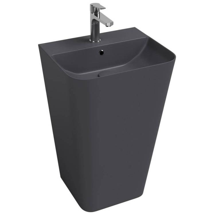 Раковина Isvea Sott'Aqua 10SQ37001SV-2C напольная, 50 см, антрацит матовая