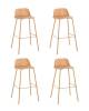 Набор из 4 барных стульев Stool Group Mist 8063T 75 yellow Y06 X4 желтый