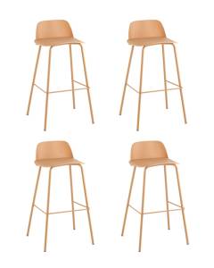 Набор из 4 барных стульев Stool Group Mist 8063T 75 yellow Y06 X4 желтый