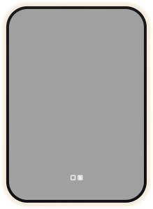 Зеркало Aquanet Контур 00367660 LED подсветка, подогрев, черное, 70x50