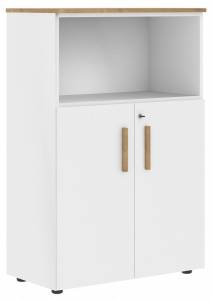 Тумба комбинированная Skyland Forta 00-07090332 Белый премиум/Дуб Гамильтон