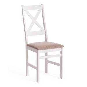 Стул Tetchair Кроссман 15561 white, ткань бежевая (81/10)