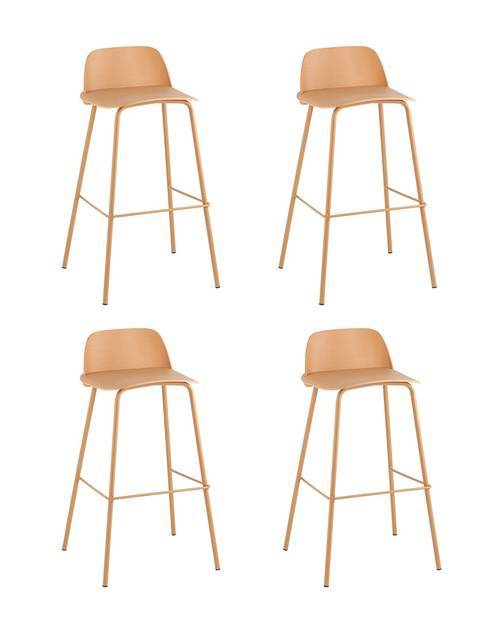Набор из 4 барных стульев Stool Group Mist 8063T 75 yellow Y06 X4 желтый