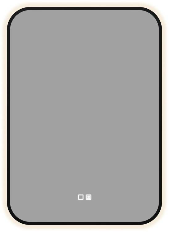 Зеркало Aquanet Контур 00367660 LED подсветка, подогрев, черное, 70x50