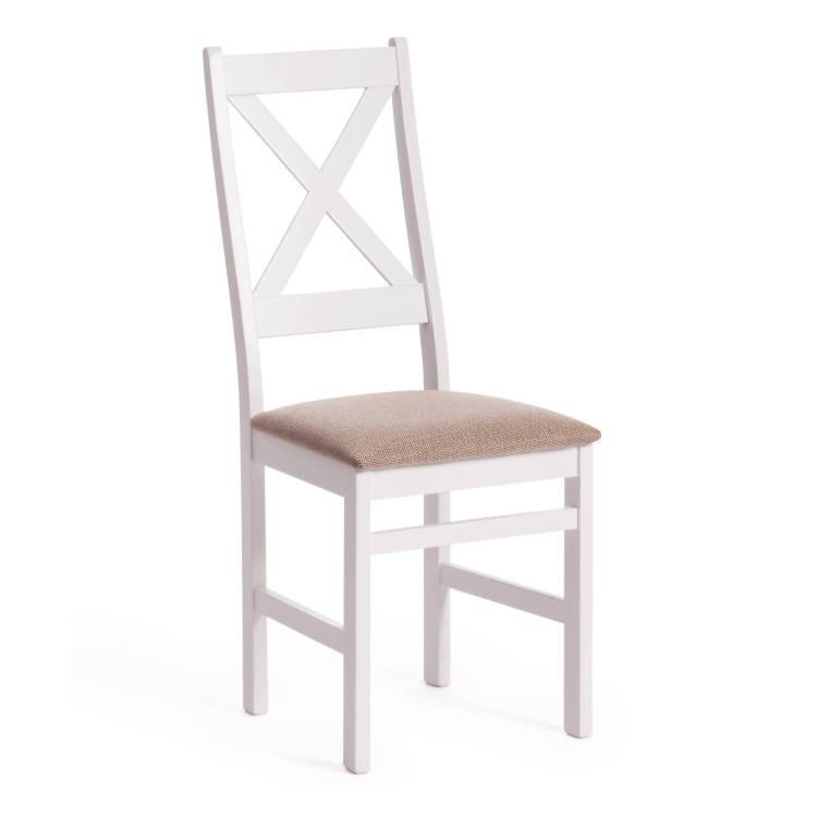 Стул Tetchair Кроссман 15561 white, ткань бежевая (81/10)