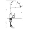 Смеситель для кухни Dorff Logic D3007622 с гибким изливом, черный фото 8