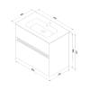 Тумба с раковиной Am.Pm Sense M7BFUX0802OF 80 см, светлое дерево фото 10