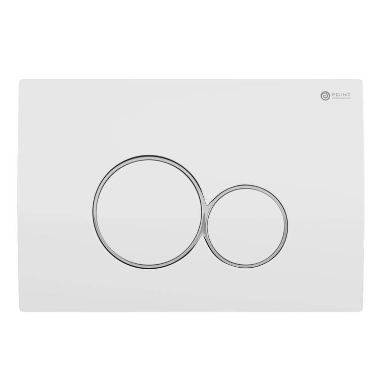 Кнопка смыва Point Виктория PN44061WC белая, хром