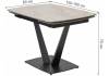 Стол Woodville Alarti 593877 gloss amber jade solid ceramic/black 120(180)x80x76 фото 2