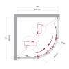 Душевой уголок BelBagno Uno 195 R-2-90-C-Cr фото 4
