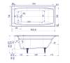 Чугунная ванна Creto Edge 26-1150 белая, 150x70, с ножками фото 7