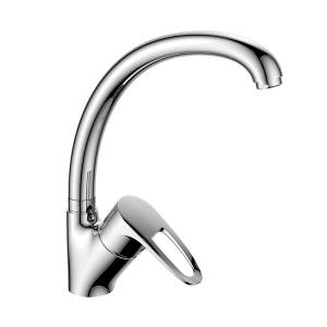 Смеситель для кухни Decoroom DR70 DR70021 одноручный с высоким повортным изливом Хром