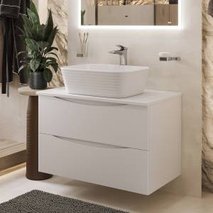 Тумба с раковиной BOND Cube T05805-S63500 белая, 80 см