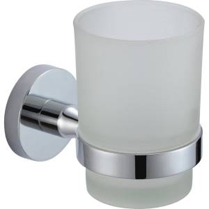 Стакан стеклянный с настенным держателем Savol 87 S-008758 хром