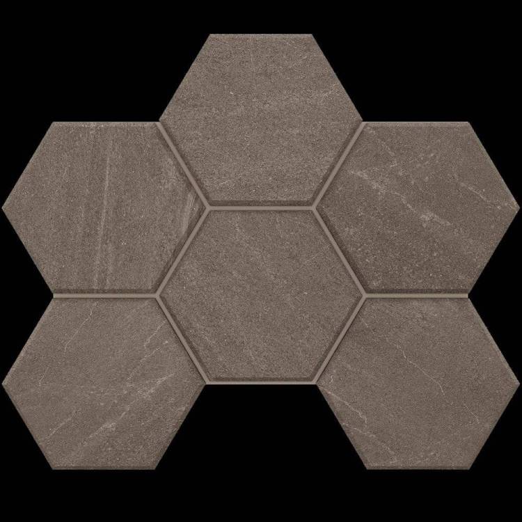 Мозаика Estima Gabbro 39872 Mosaic/GB03_NR/25x28,5/Hexagon Anthracite 25x28.5