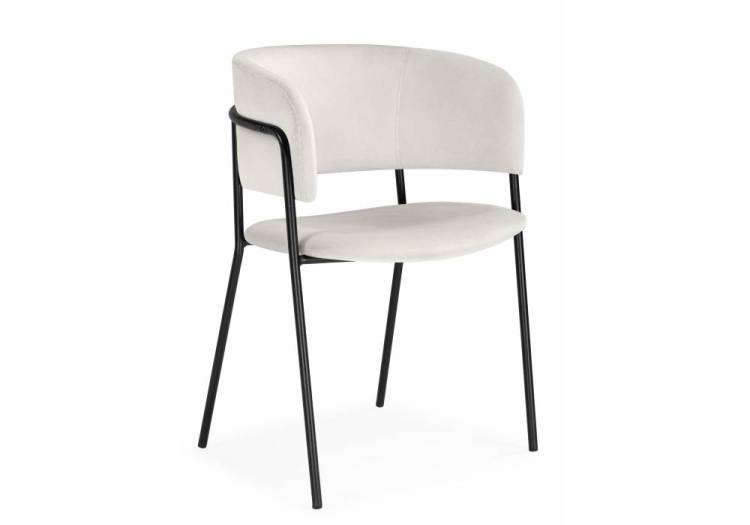 Стул на металлокаркасе Woodville Осло 674672 белый (milk) / черный